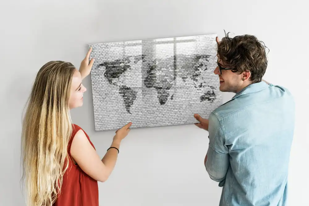 Magnetická kreslící tabule pro děti se vzorem cihlové zdi
