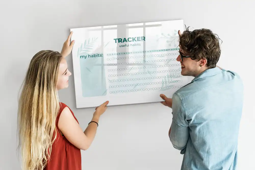 Magnetická kreslící tabule pro děti s přehledem dobrých návyků