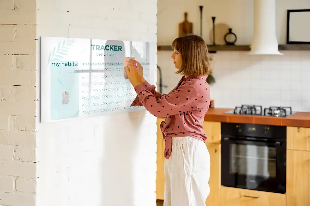 Magnetická kreslící tabule pro děti s přehledem dobrých návyků