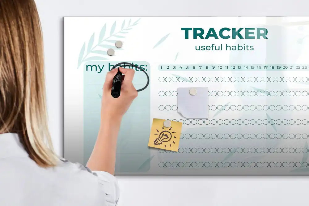 Magnetická kreslící tabule pro děti s přehledem dobrých návyků