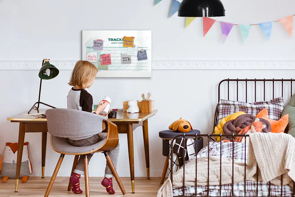 Magnetická kreslící tabule pro děti s přehledem dobrých návyků