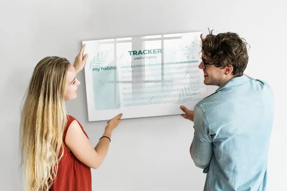 Magnetická kreslící tabule pro děti s přehledem dobrých návyků