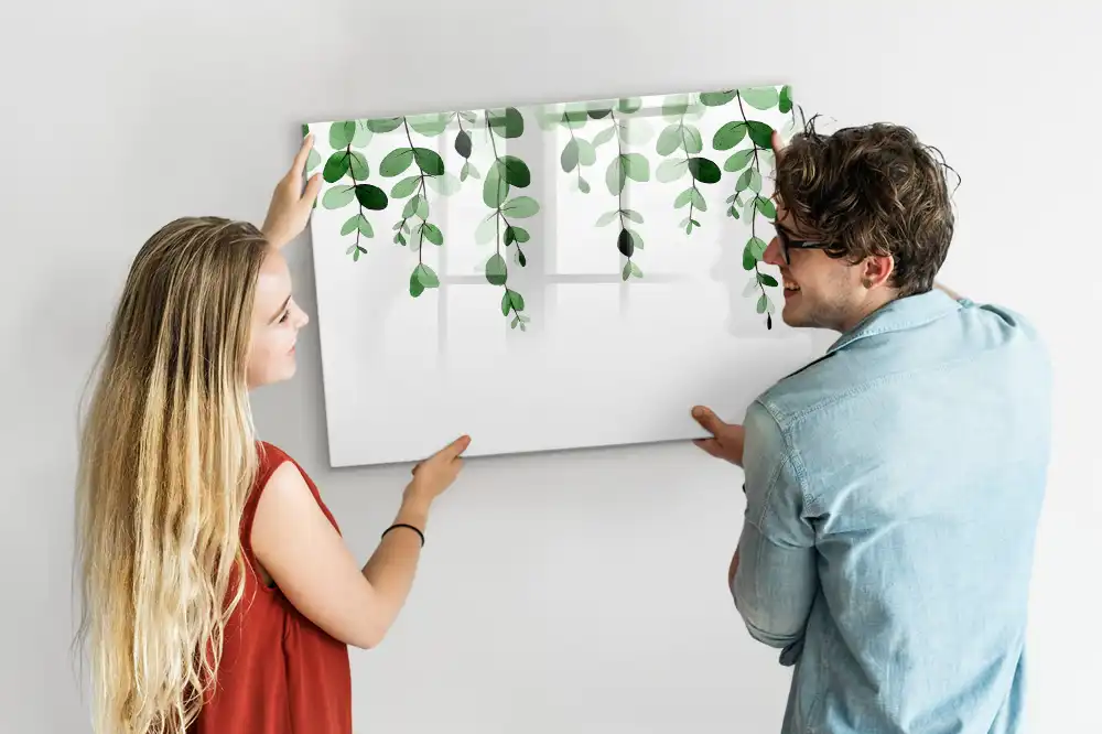 Magnetická kreslící tabule pro děti se vzorem zelených listů
