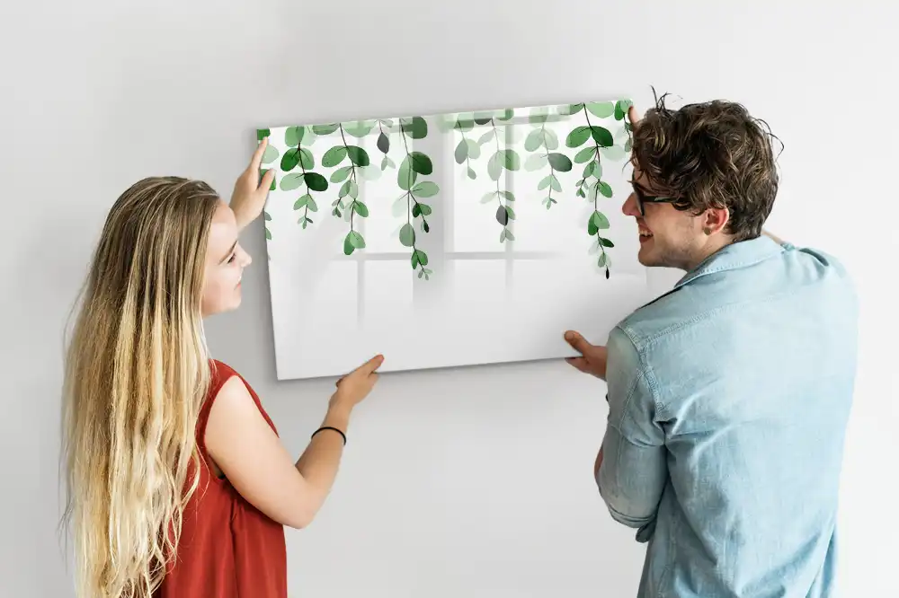 Magnetická kreslící tabule pro děti se vzorem zelených listů