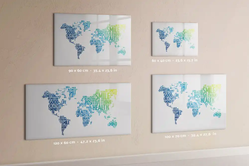 Magnetická kreslicí tabule Mapa plná laskavých slov