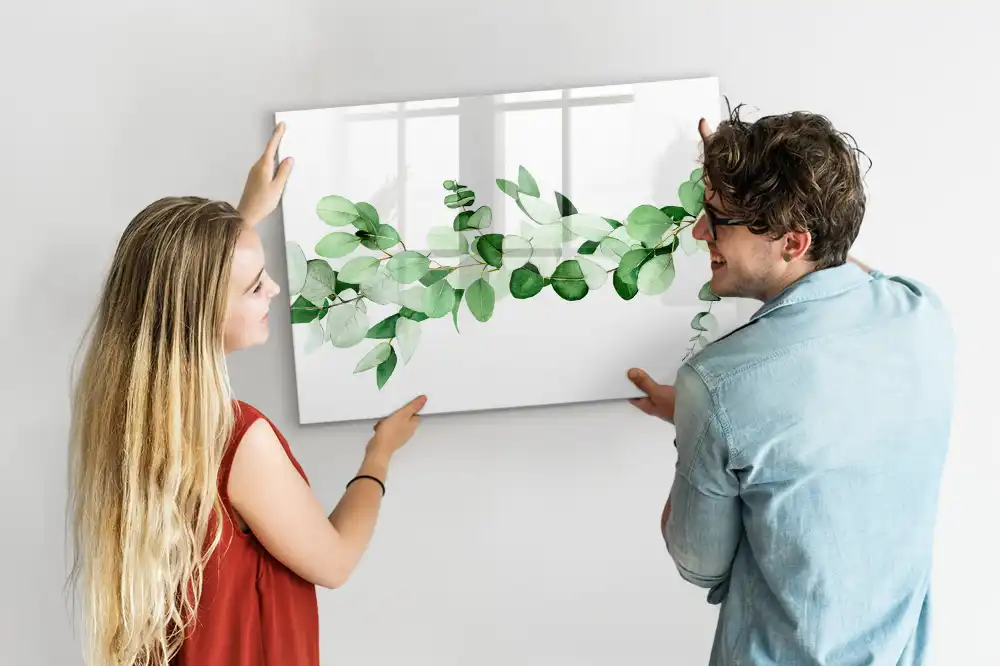 Magnetická tabule na kreslení se vzorem zelených rostlin