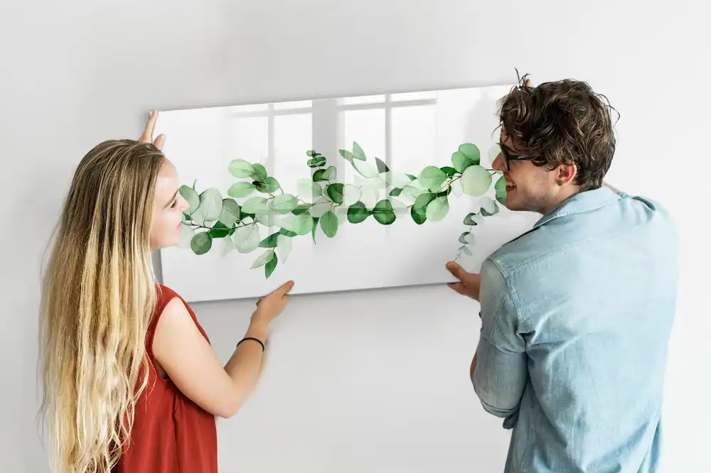 Magnetická tabule na kreslení se vzorem zelených rostlin