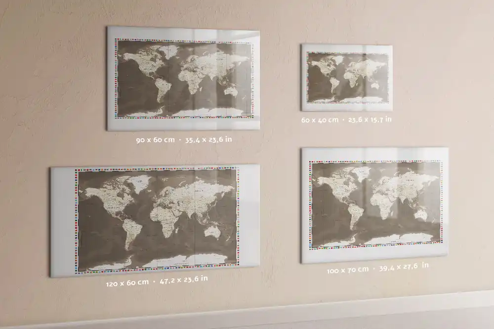 Dětská magnetická kreslící tabule s motivem kontinentů