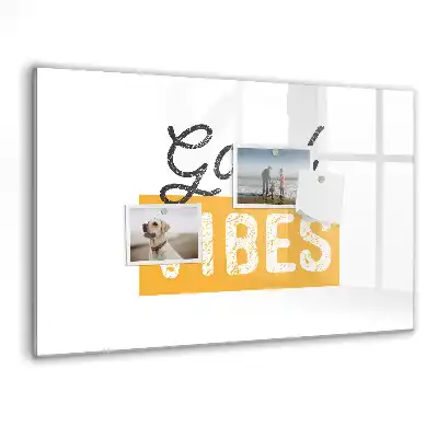 Magnetická kreslicí tabule s motivem inspirativního citátu na dobré ráno