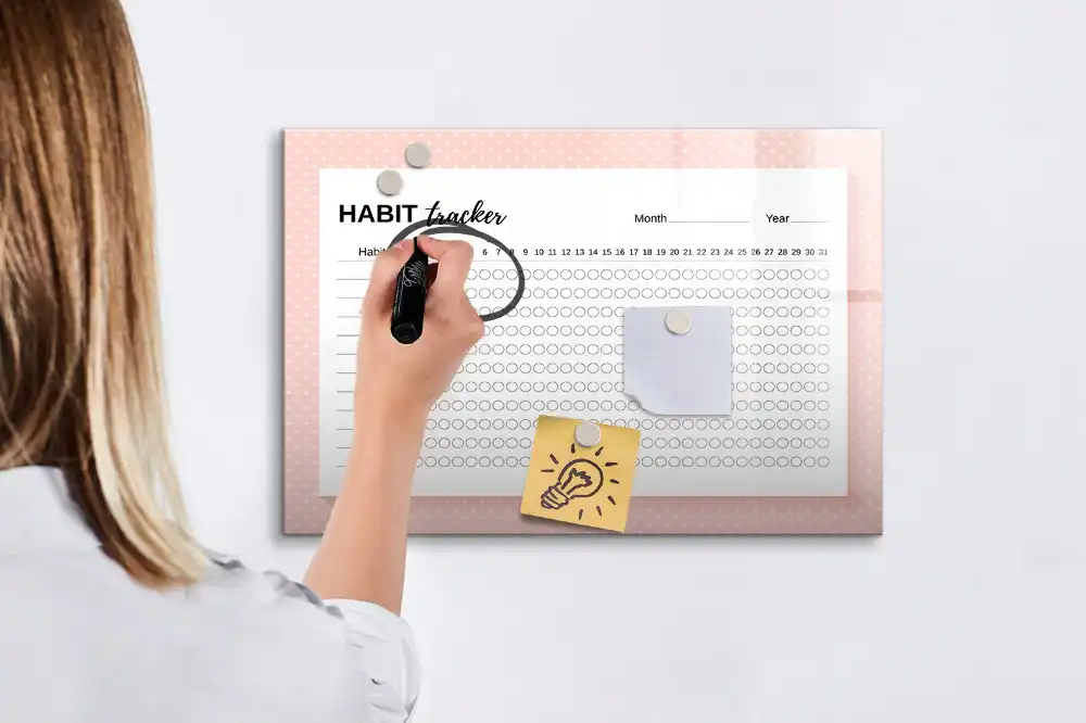 Magnetická kreslící tabule pro děti na sledování denních návyků