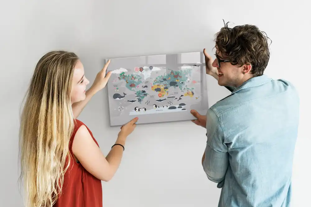 Magnetická kreslicí tabulka s motivem glóbu