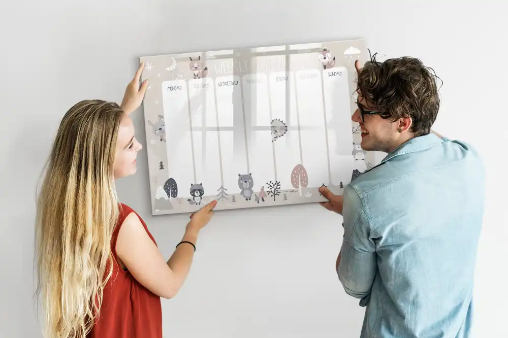 Magnetická kreslicí tabulka organizér se zvířecím motivem