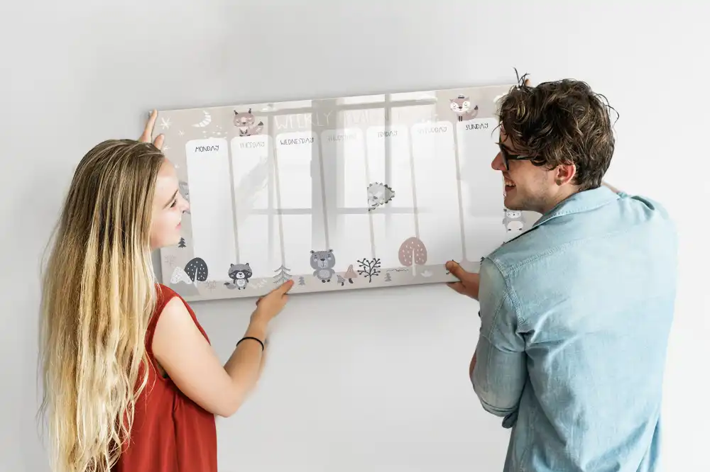Magnetická kreslicí tabulka organizér se zvířecím motivem