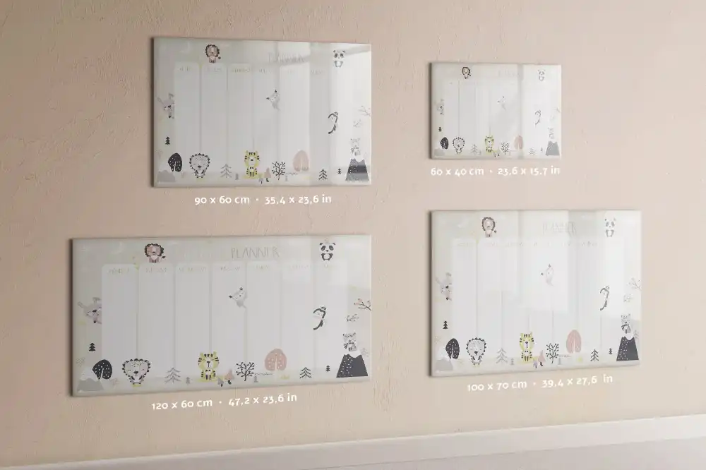 Magnetická kreslící tabule pro děti s plánem na celý týden