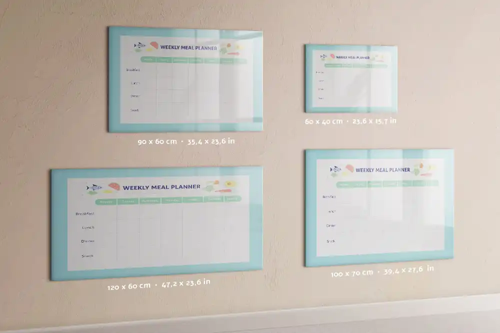 Magnetická kreslící tabule pro děti a plánovač menu do kuchyně