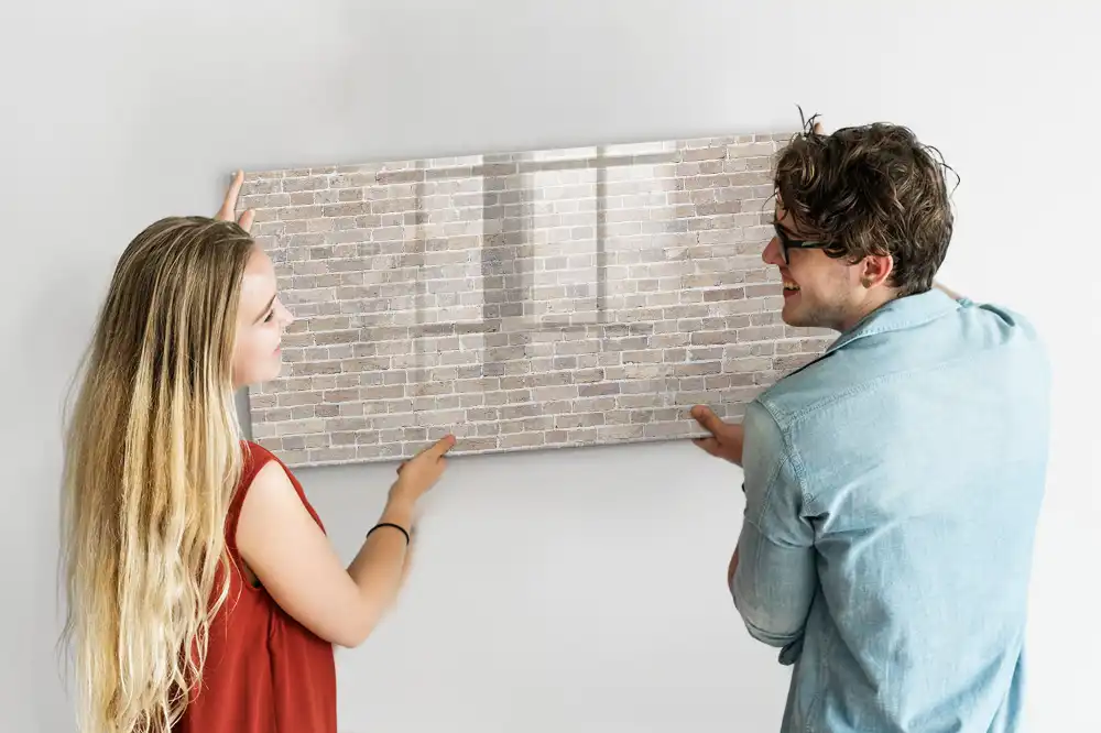 Magnetická kreslicí tabulka s motivem cihlové zdi