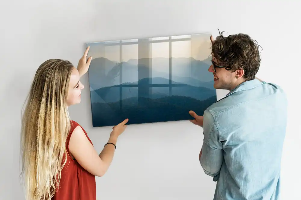 Magnetická kreslící tabule pro děti s motivem abstraktní krajiny