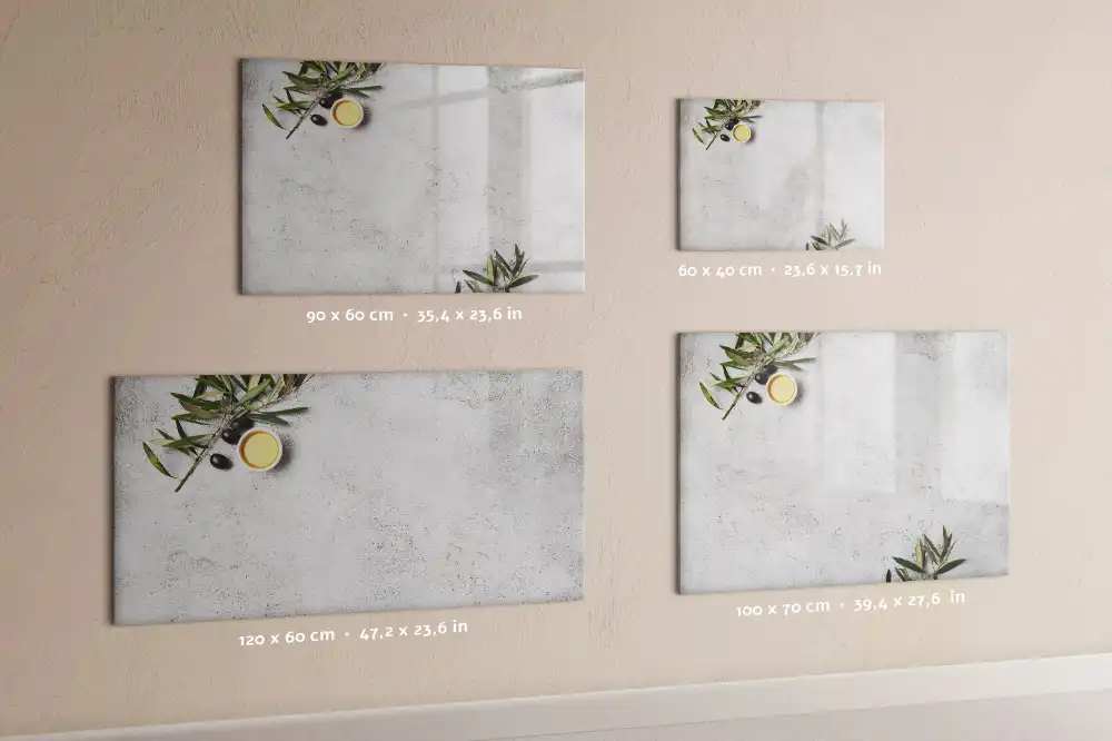 Minimalistická magnetická kreslící tabule pro děti s motivem olivových ratolestí