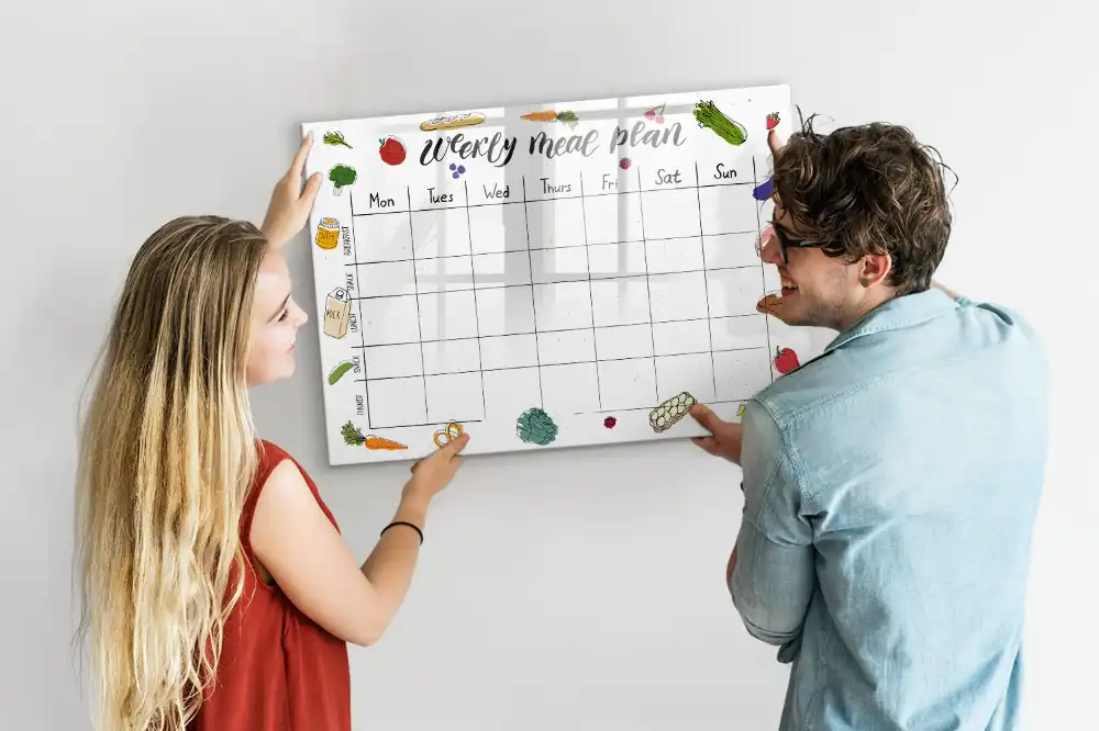 Magnetická kreslící tabule pro děti s přehledem na celý týden