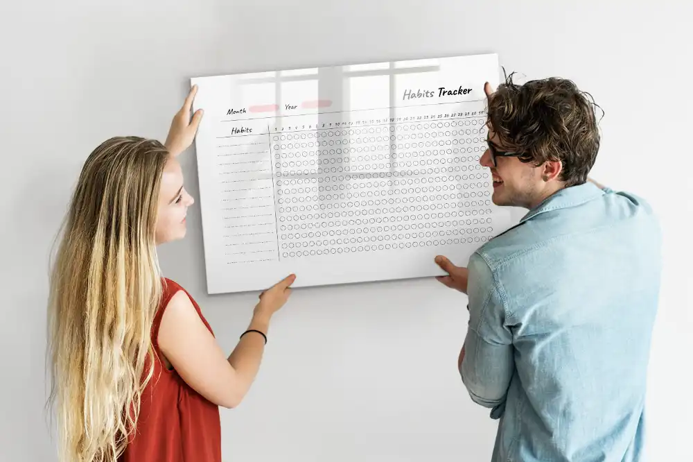 Magnetická kreslící tabule pro děti na sledování denních návyků