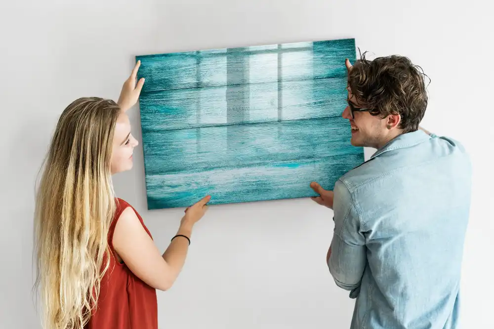 Dětská magnetická kreslící tabule v barvě modře zestárlého dřeva