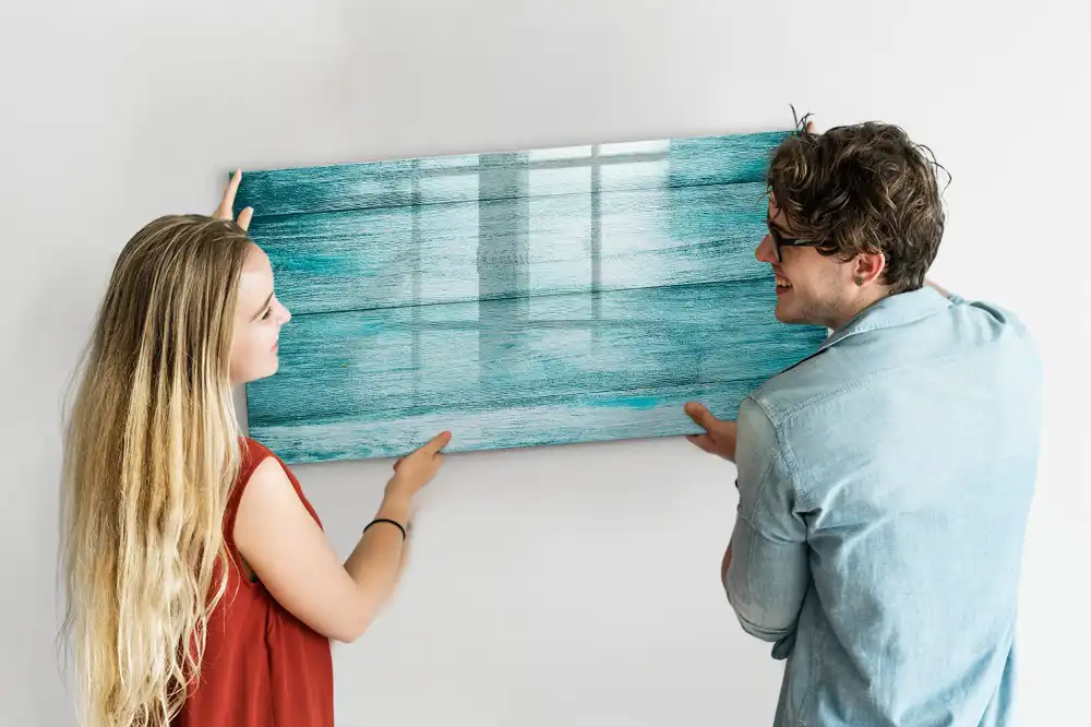 Dětská magnetická kreslící tabule v barvě modře zestárlého dřeva