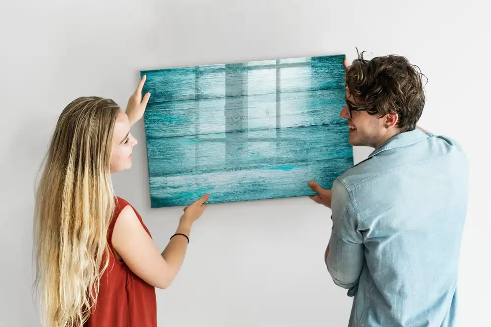 Dětská magnetická kreslící tabule v barvě modře zestárlého dřeva