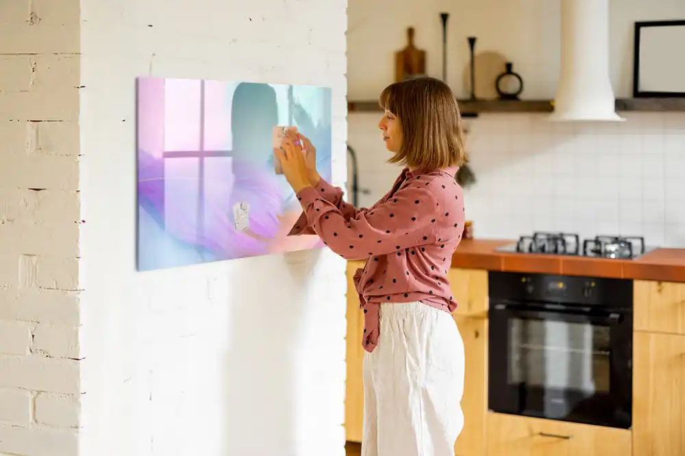 Magnetická kreslicí tabulka vzor vícebarevné ptačí peří