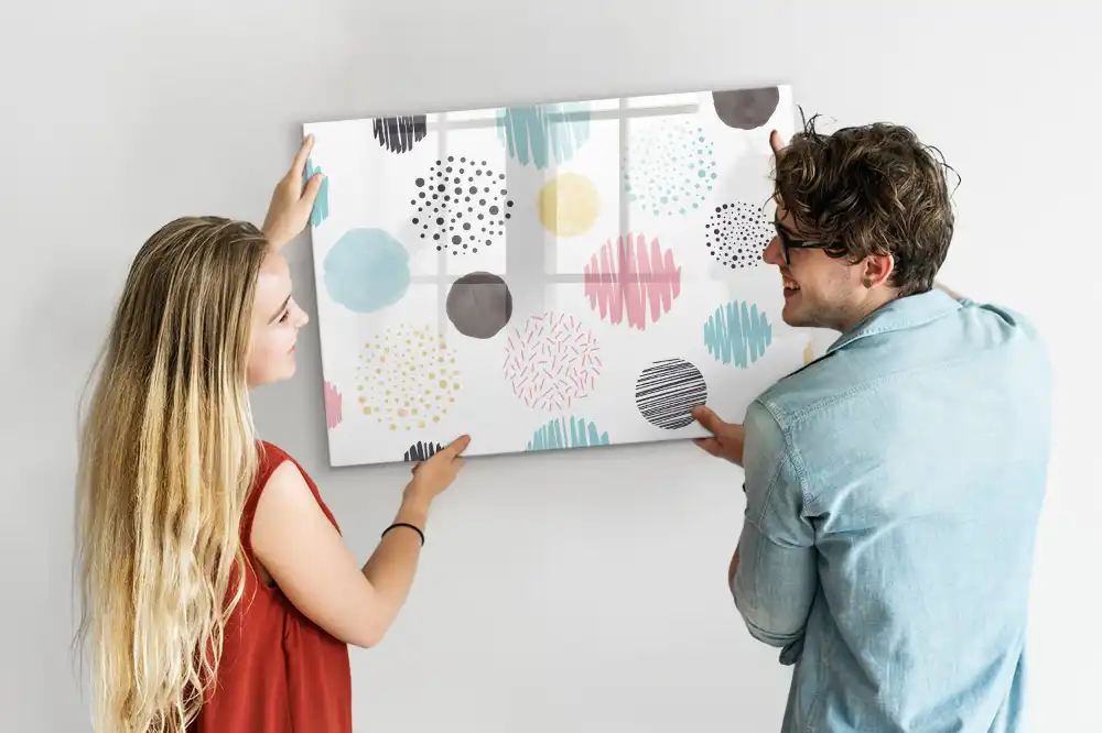 Magnetická kreslicí tabule s geometrickým vzorem