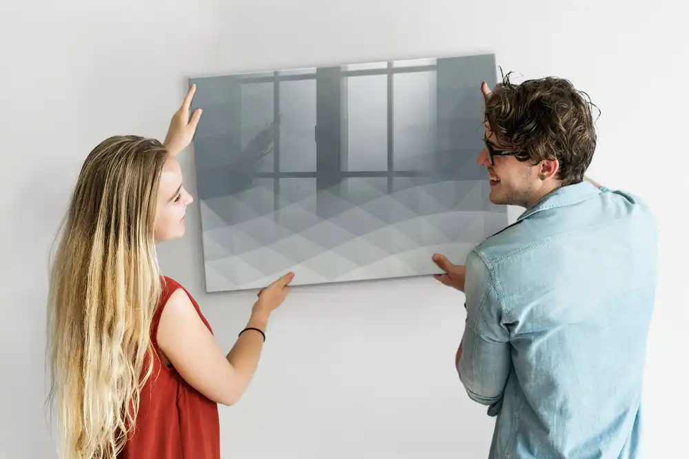 Magnetická kreslicí tabule s abstraktním vlnitým motivem