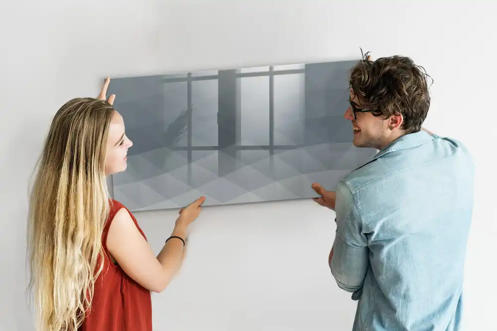 Magnetická kreslicí tabule s abstraktním vlnitým motivem