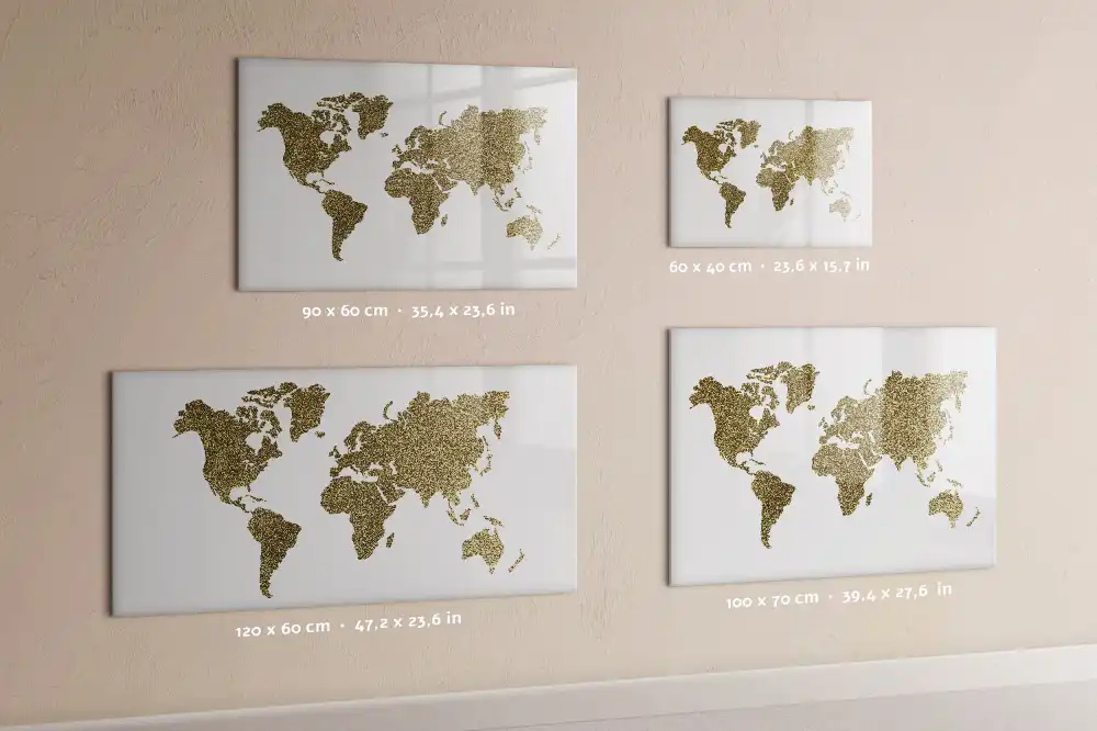 Magnetická tabule na kreslení mapa fyzického světa