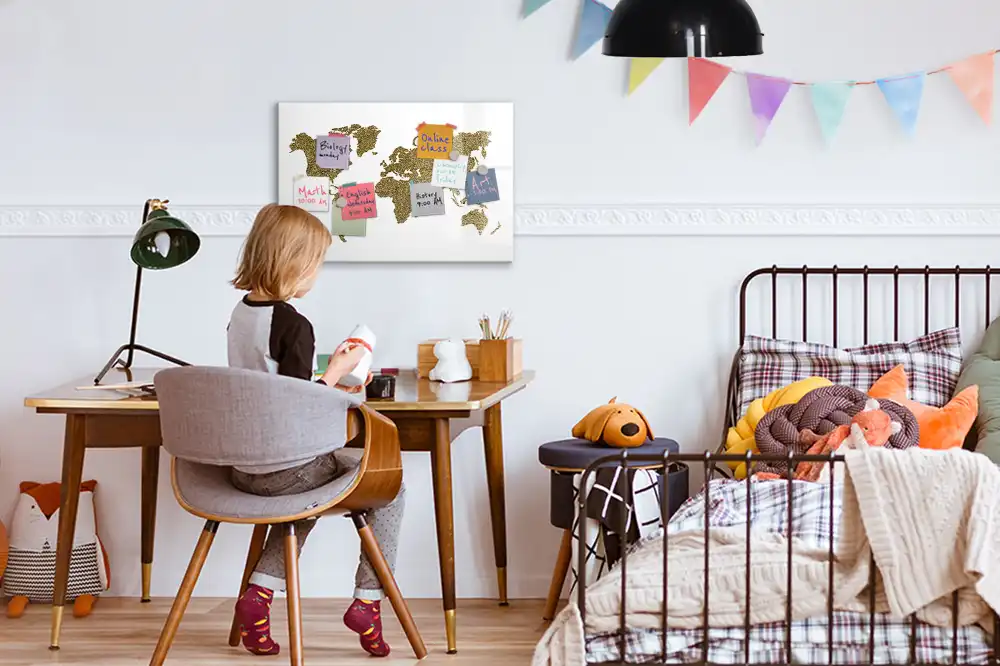 Magnetická tabule na kreslení mapa fyzického světa