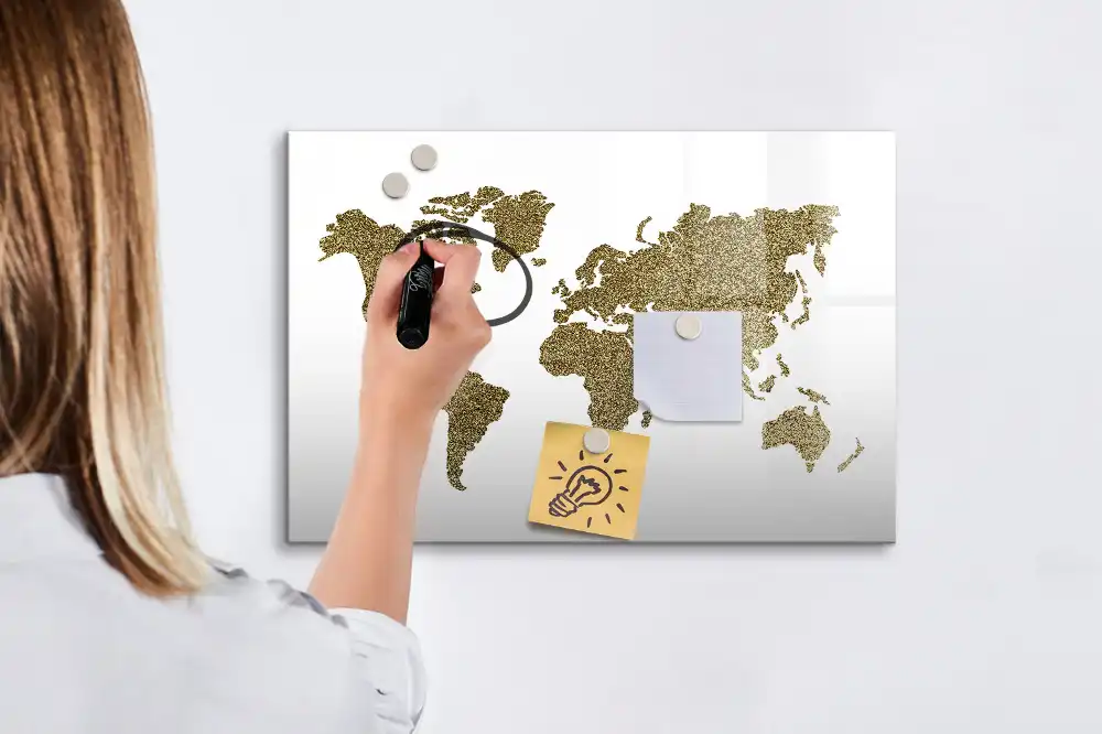 Magnetická tabule na kreslení mapa fyzického světa