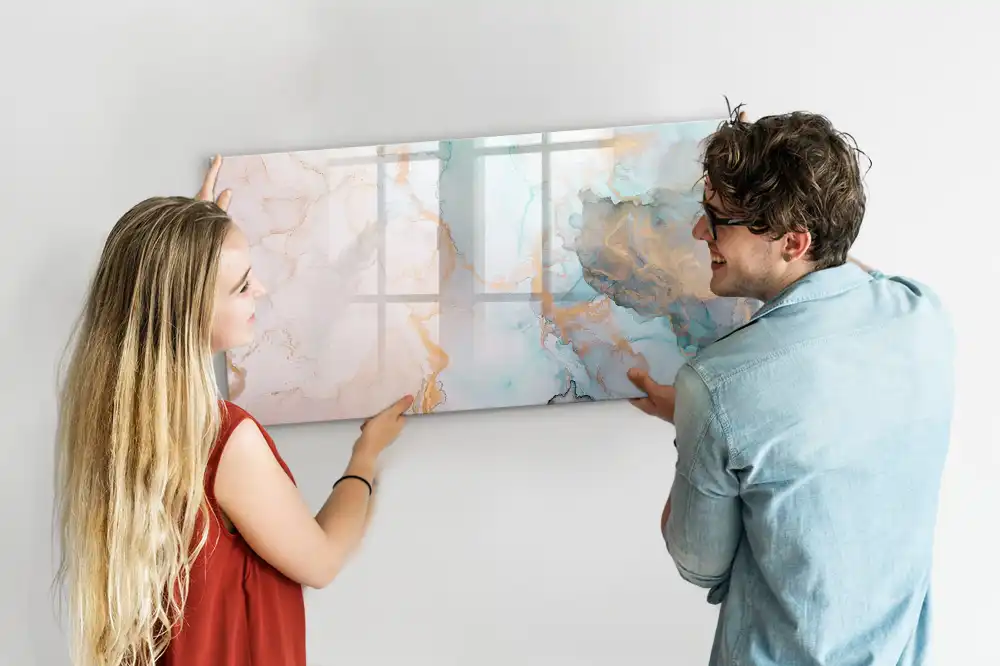 Magnetická tabule na kreslení s motivem abstraktní malby na plátně