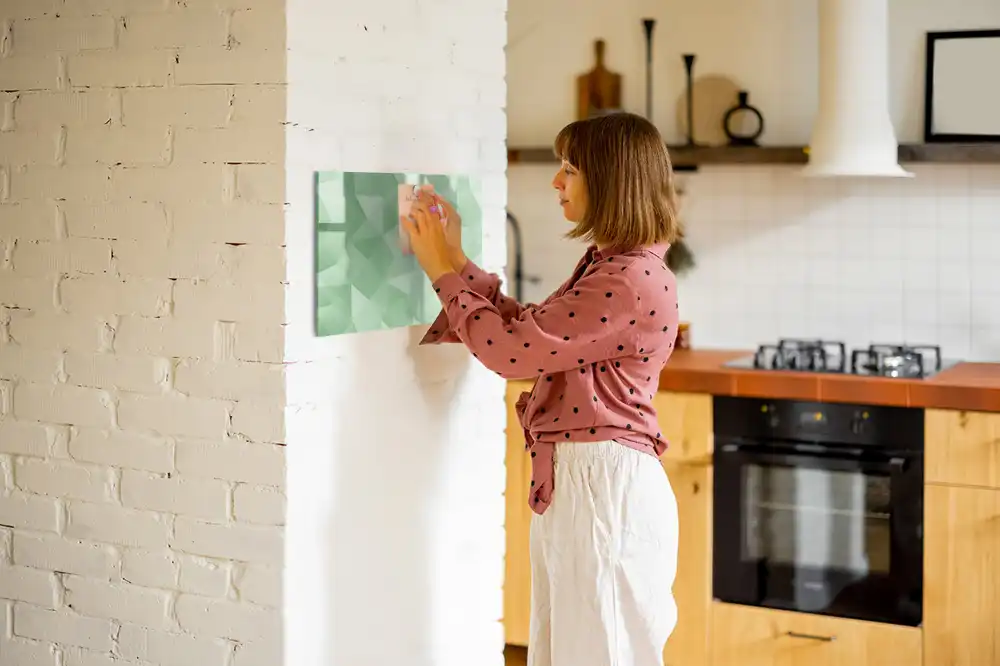 Magnetická kreslicí tabulka se skládačkou trojúhelníků