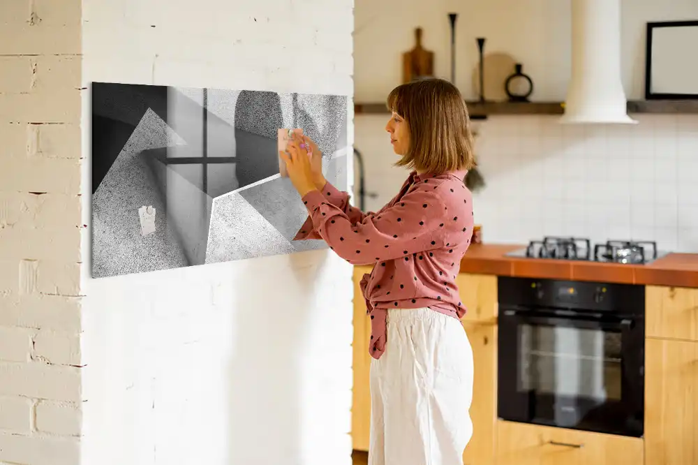 Magnetická kreslicí tabulka s motivem geometrických trojúhelníků