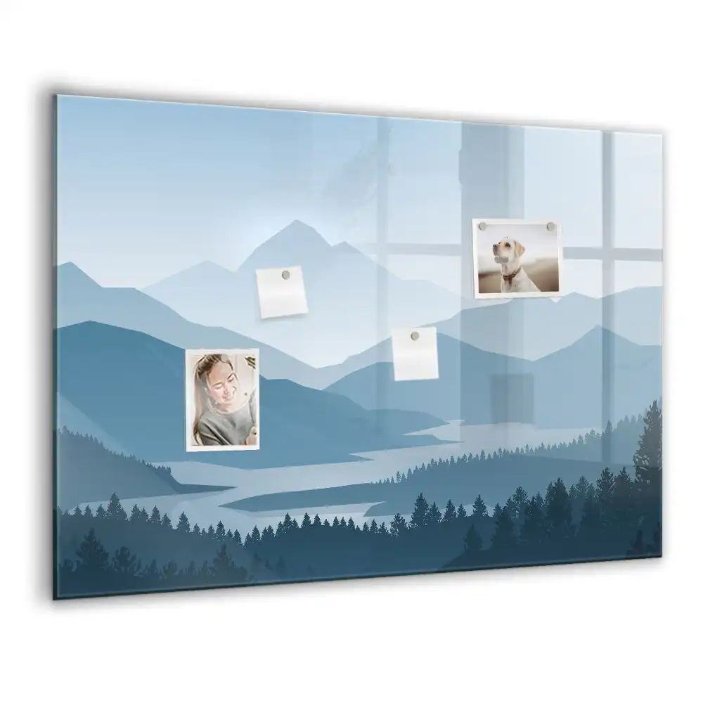 Magnetická kreslící tabule s motivem horské krajiny