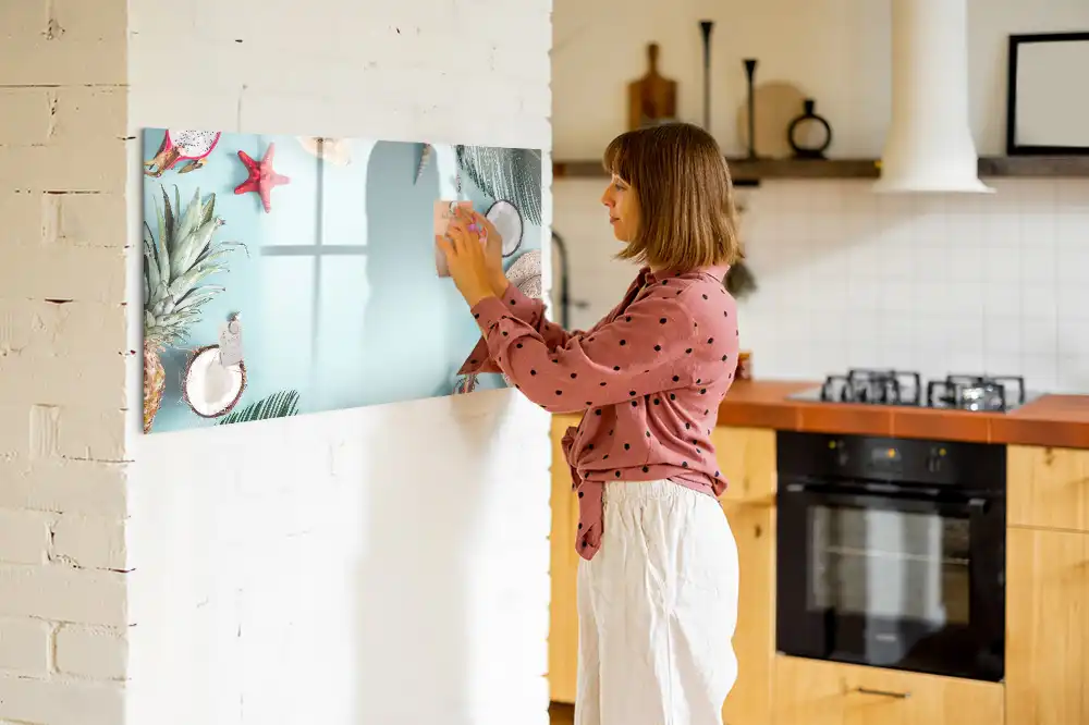 Dětská magnetická kreslící tabule s letním květinovým motivem