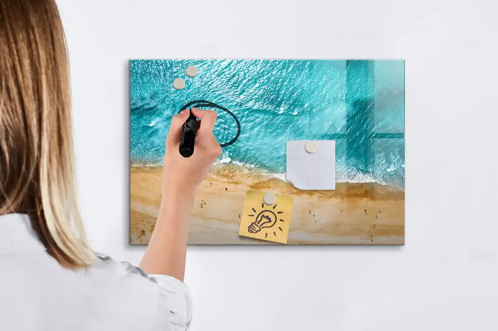 Magnetická kreslicí tabulka Mořské pobřeží a rekreanti