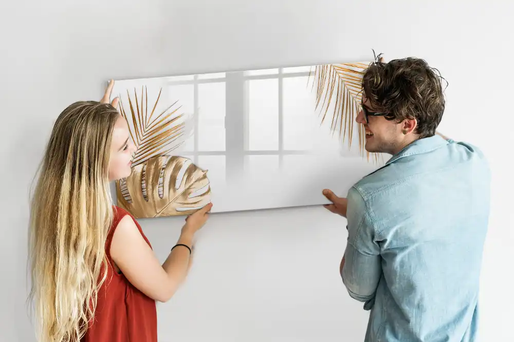 Magnetická kreslící tabule pro děti v zeleném provedení s motivem palmy