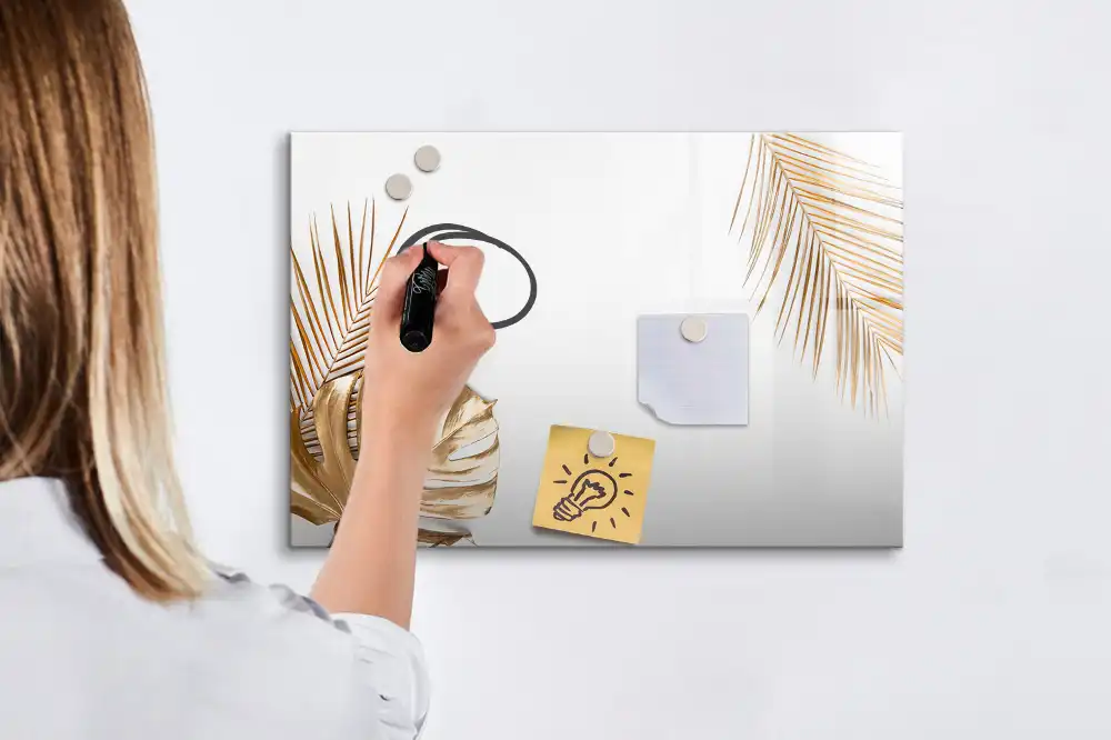Magnetická kreslící tabule pro děti v zeleném provedení s motivem palmy