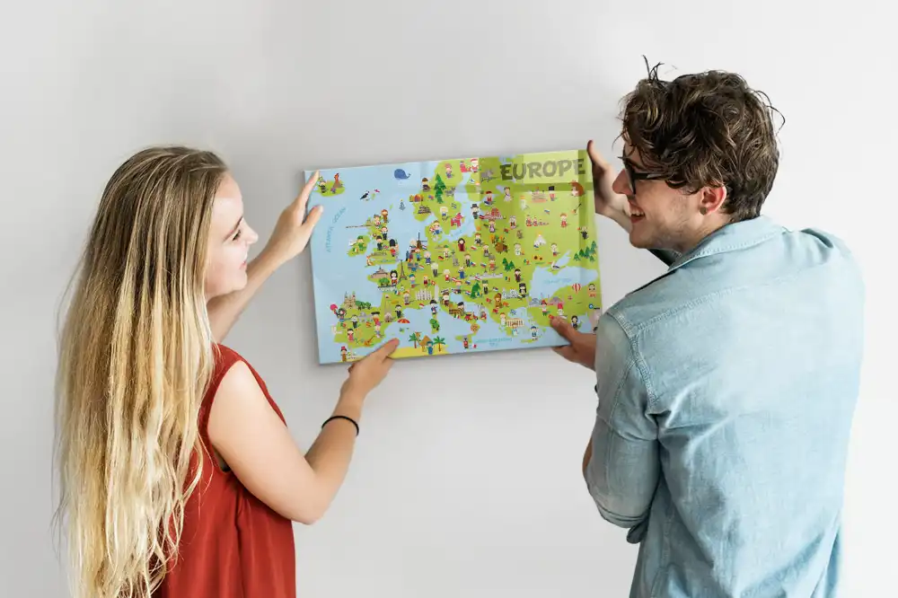 Magnetická kreslící tabule s motivem vlajek světa