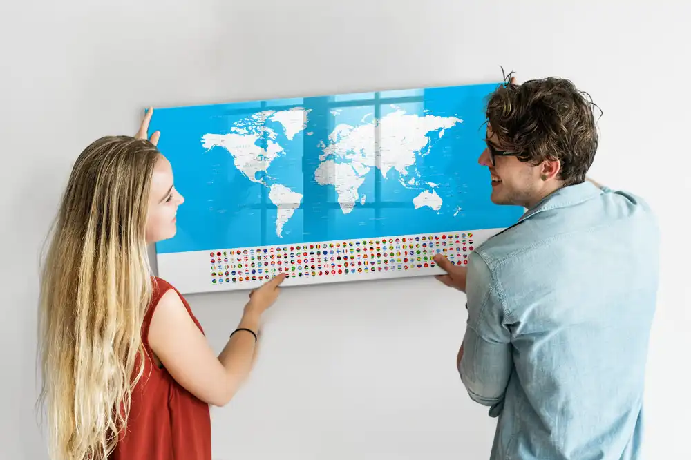 Magnetická kreslící tabule pro děti s mapou států