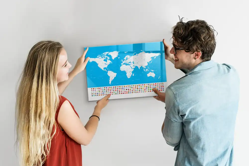 Magnetická kreslící tabule pro děti s mapou států