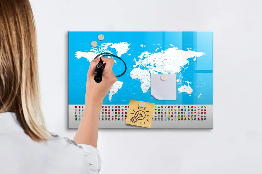 Magnetická kreslící tabule pro děti s mapou států