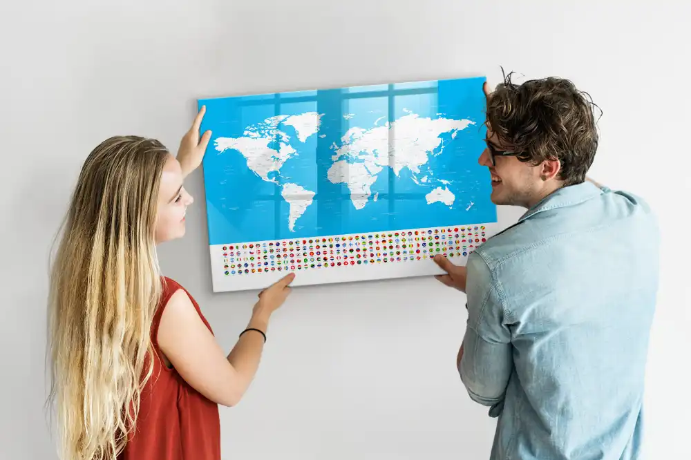 Magnetická kreslící tabule pro děti s mapou států
