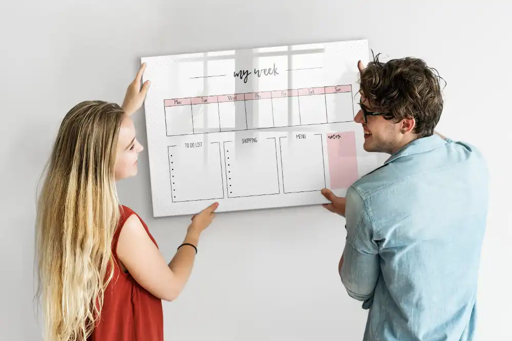 Magnetická kreslící tabule pro děti Můj osobní týdenní plánovač