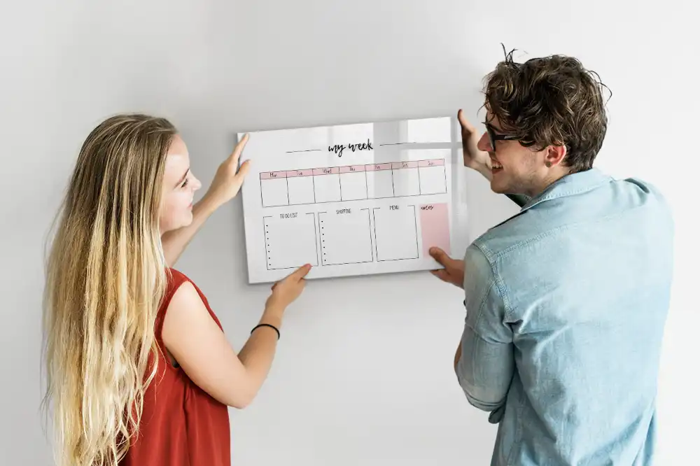 Magnetická kreslící tabule pro děti Můj osobní týdenní plánovač