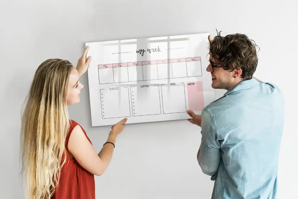 Magnetická kreslící tabule pro děti Můj osobní týdenní plánovač